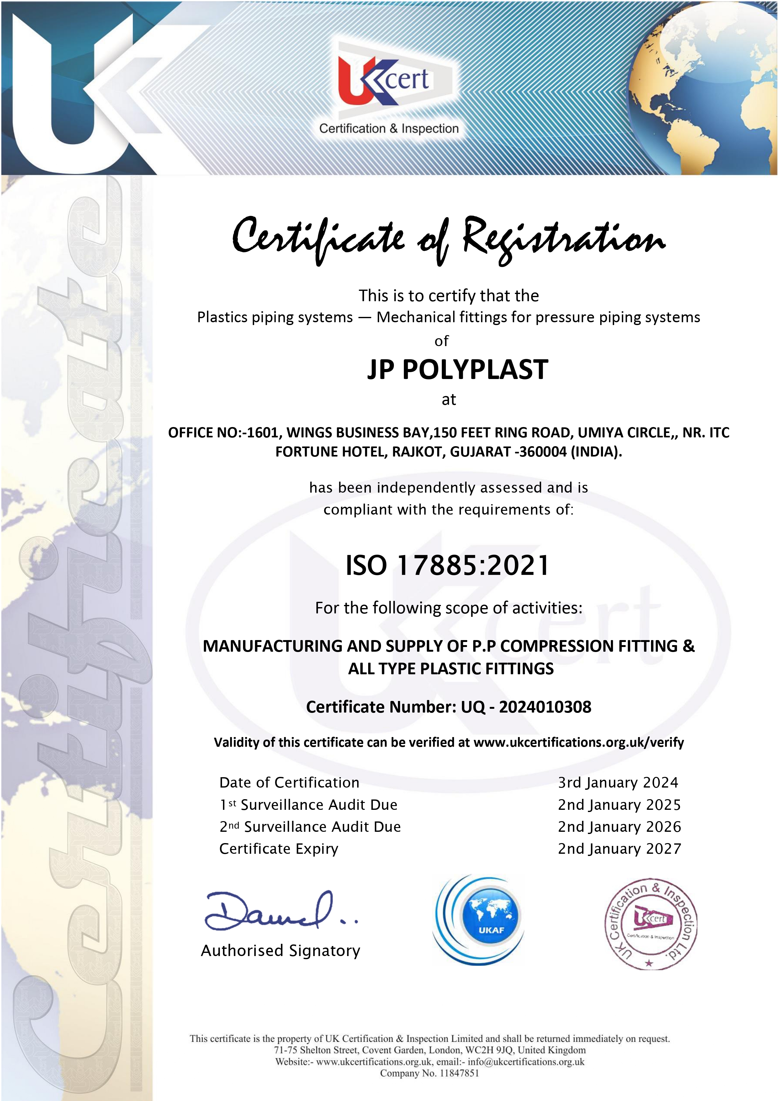 ISO 17885:2021 Certification